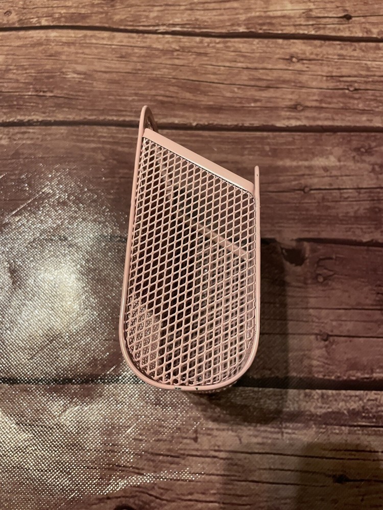 Magnetic Locker Storage Bin Pink Mesh Cup Metal
