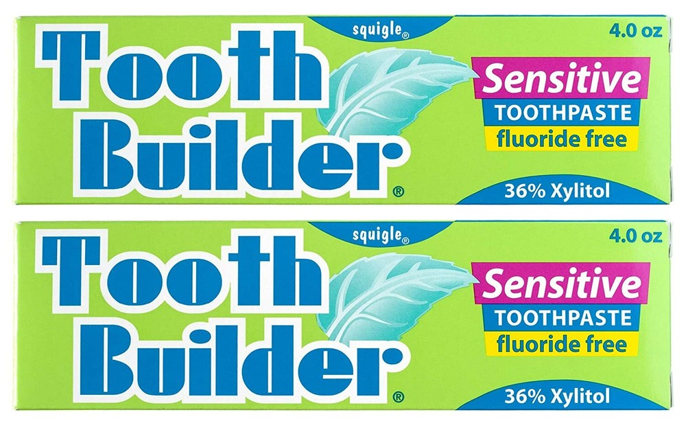 Squigle Tooth Builder Sensitive Toothpaste Prevents Canker Sores - 2 Pack