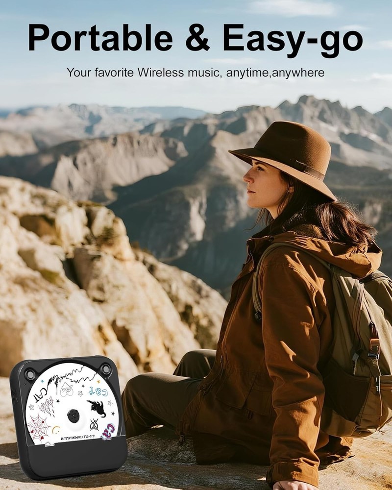 Bluetooth 5.1 Portable CD Player