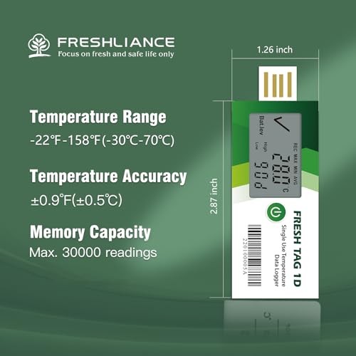 Freshliance USB Temperature Data Logger 30-Day Cold Chain