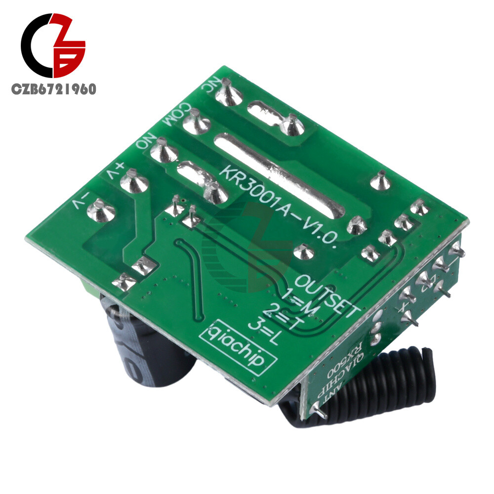 433Mhz 5-60V 1CH Wireless Remote Control Switch Relay Receiver Module with Case