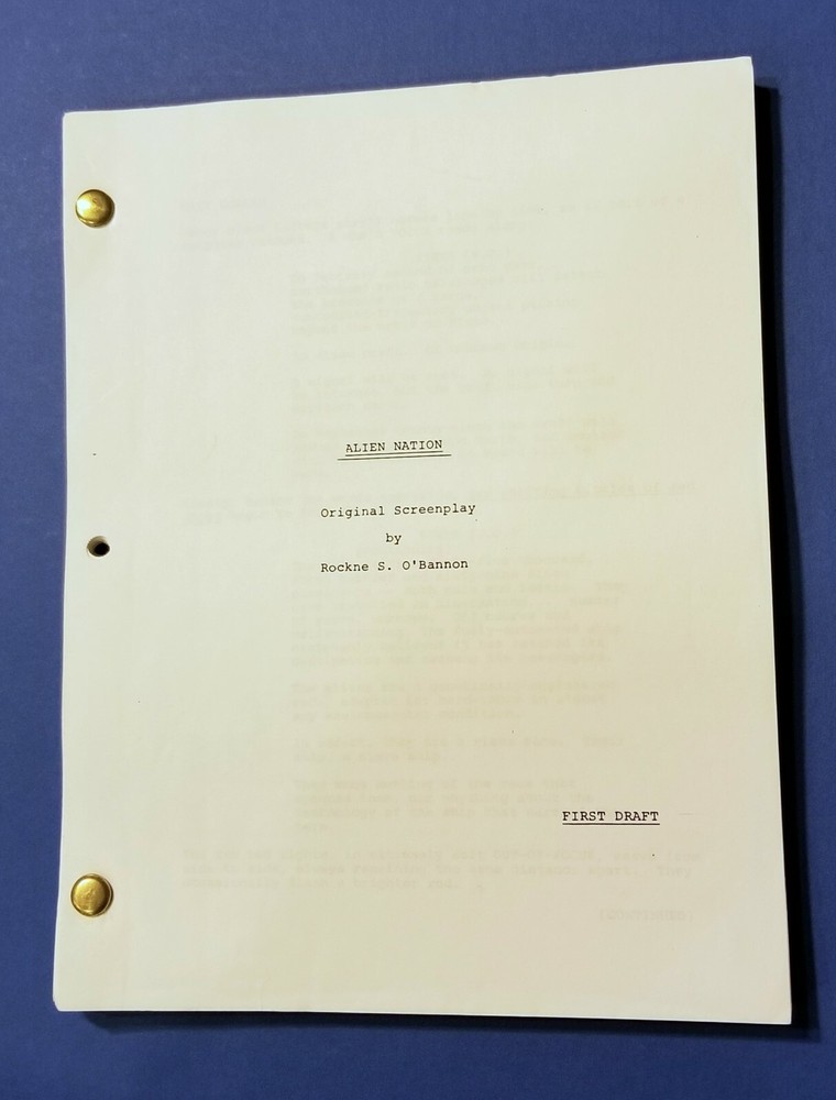 ALIEN NATION original script 1988 JAMES CAAN MANDY PATINKIN SCI FI ACTION