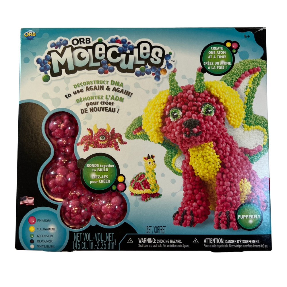 ORB Molecules Pupperfly Craft Kit Open Box New – Reusable Creative Play