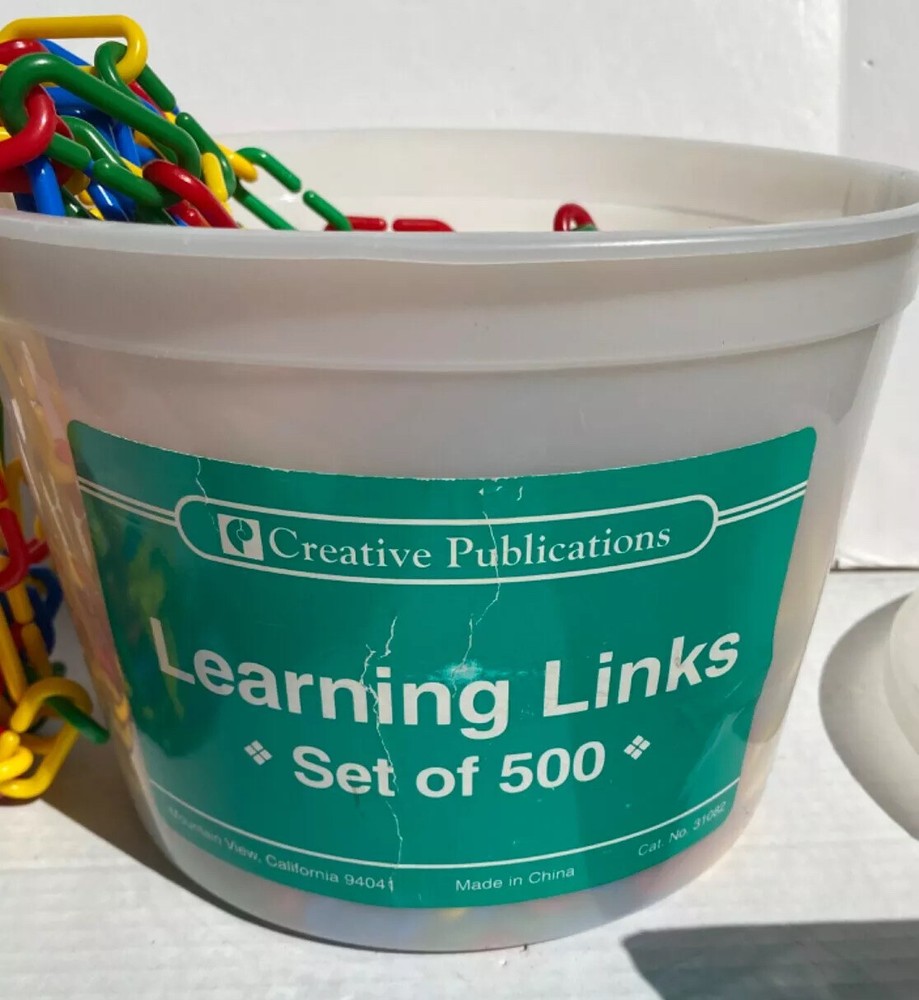 Creative Publications Learning Plastic Links Play Chains Kids Play Learning Vtg
