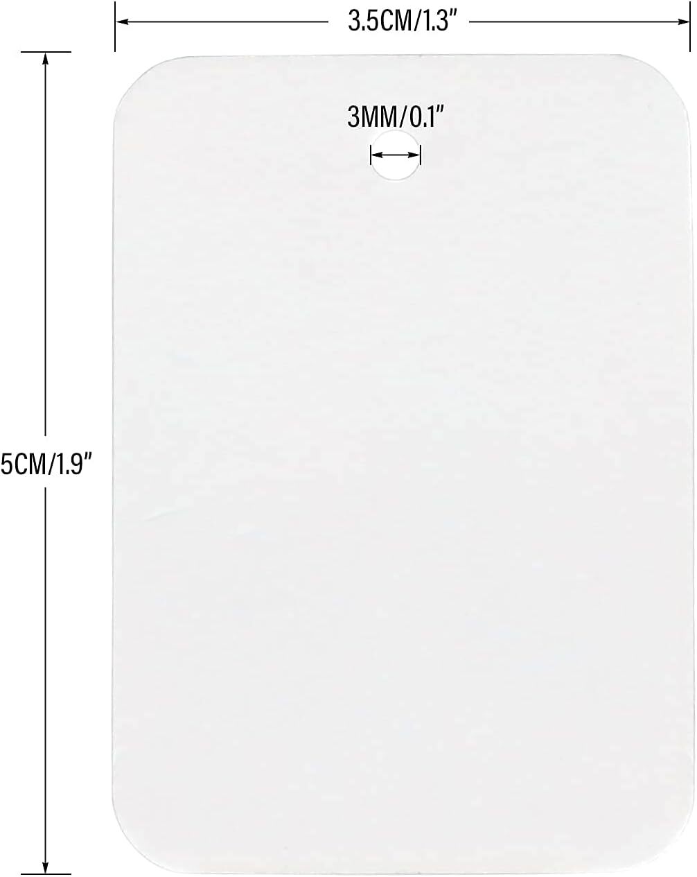 1000Pcs Price Tags, White Clothing Tags for Retail, Small Kraft Paper Tags for L