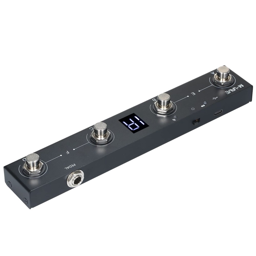 BT MIDI Foot Controller Wireless MIDI Controller Rechargeable 4 Buttons Pedal...