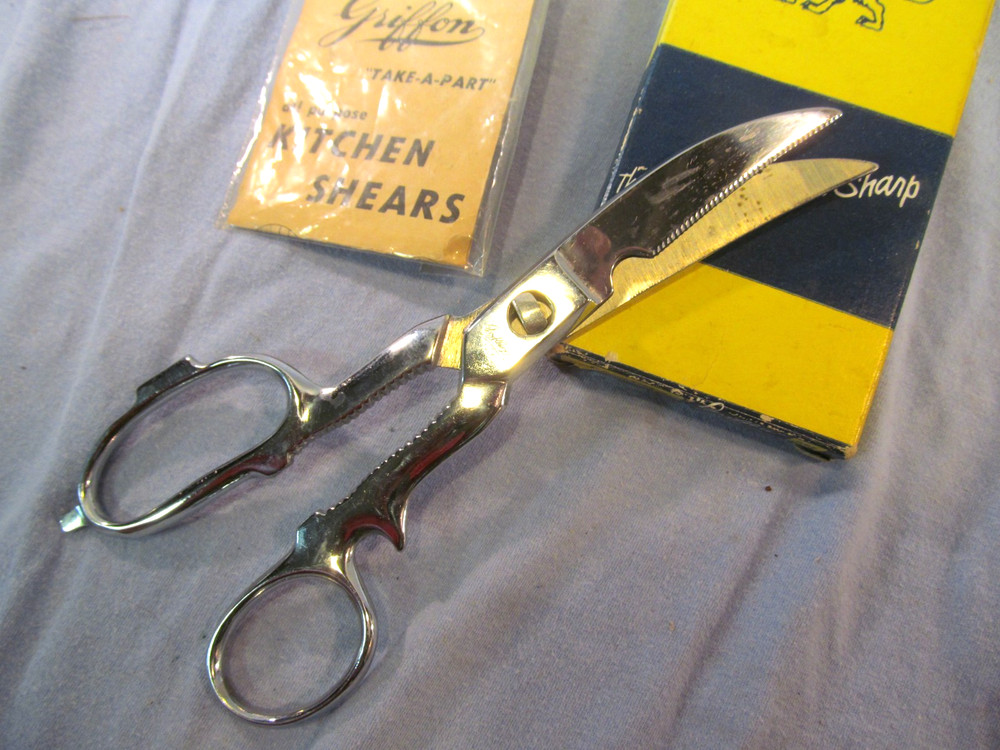GRIFFON TAKE A PART KITCHEN SHEARS SCISSORS 9002 CH CHROME PLATED