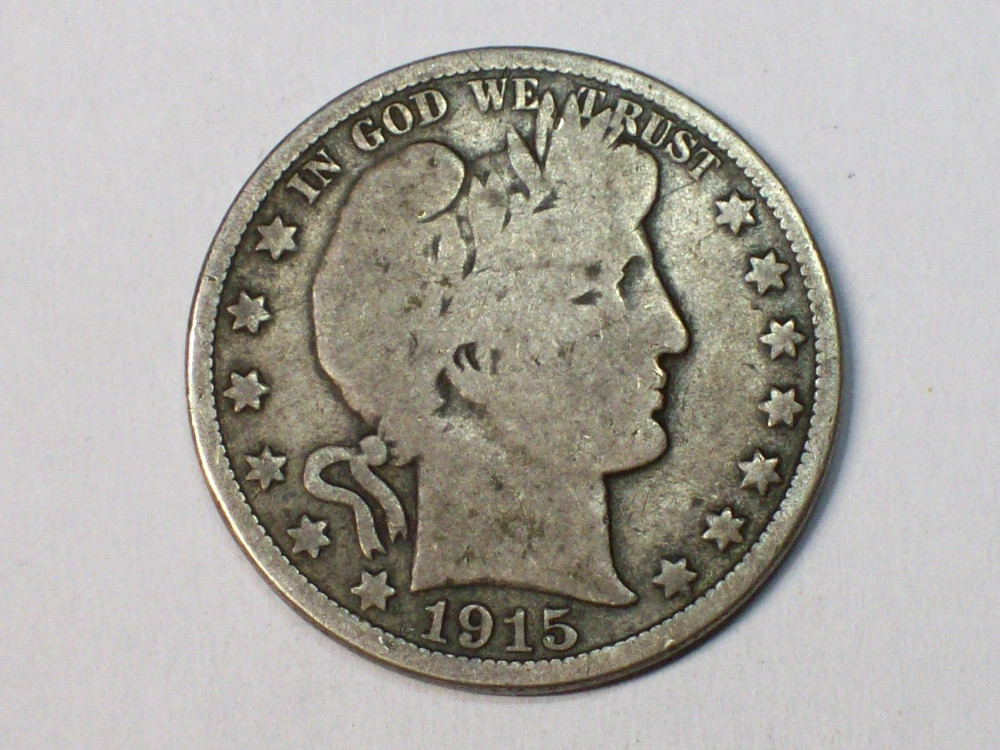 1915-D Barber Half Dollar    GOOD+      SN8305