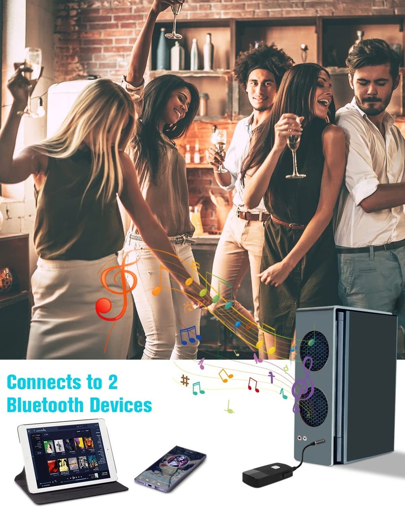 Upgraded Bluetooth 5.4 Receiver for Speaker, Wireless Audio Adapter for Home ...