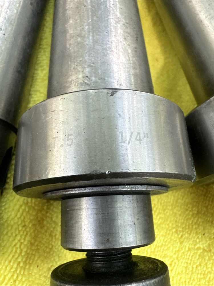 3pc Morse Taper 5 MT Face Shell Mill Arbors Sharpening Mandrel Cinci Work Head