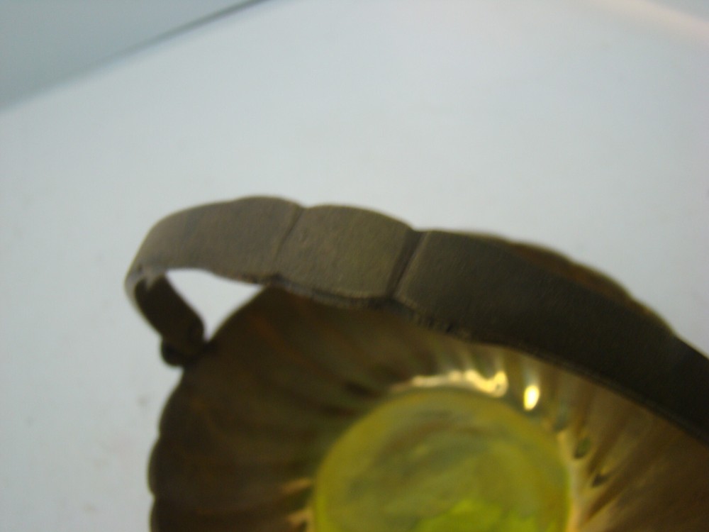 Vintage Solid Brass Basket Dish with Movable Handle trinkets candy