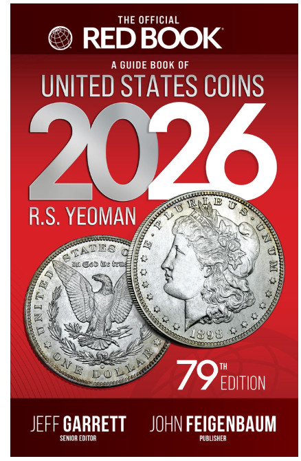 Red Book 2026 softcover retail values guide for US coins