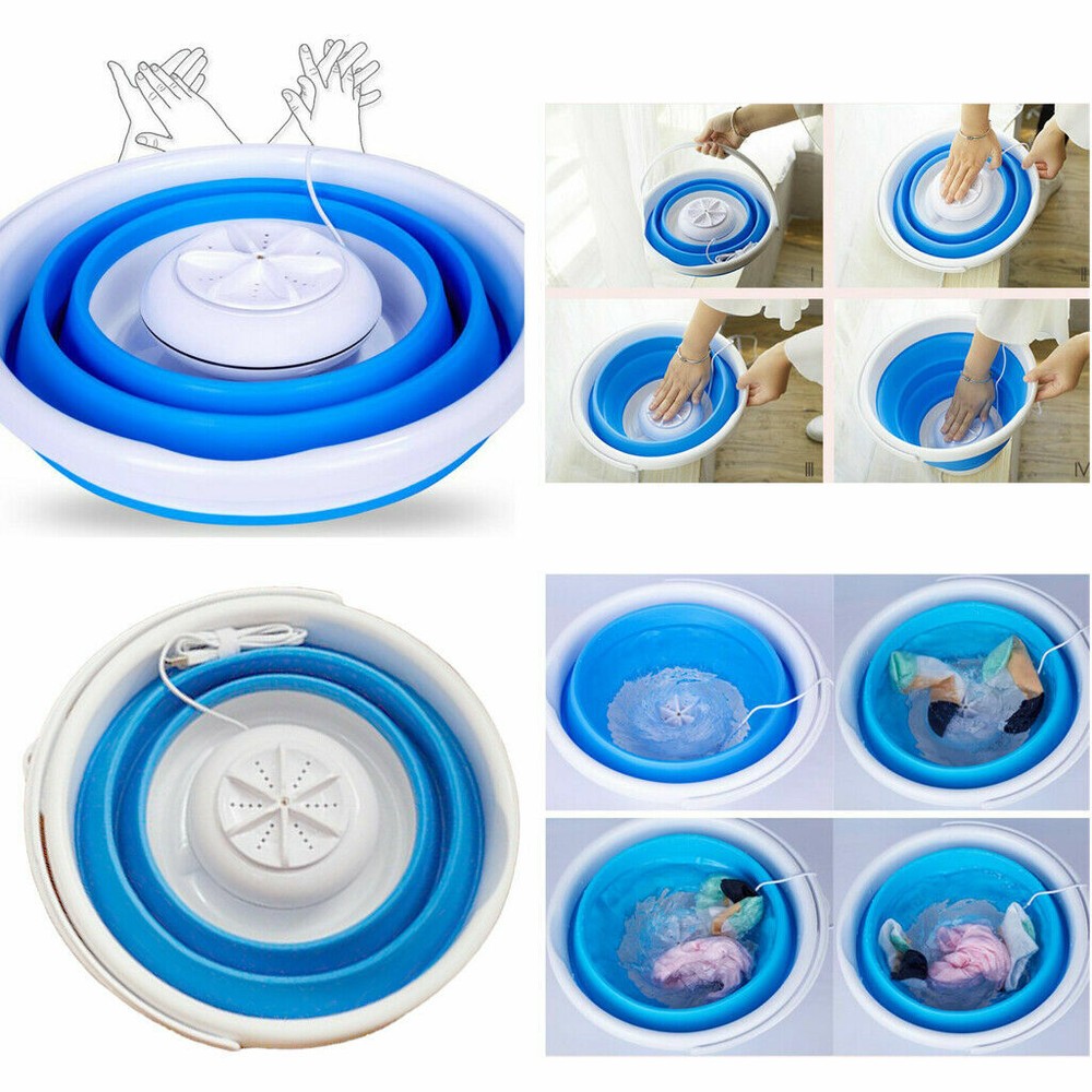 Bucket Type Folding Mini Portable Laundry Machine Clothes Washing Machine