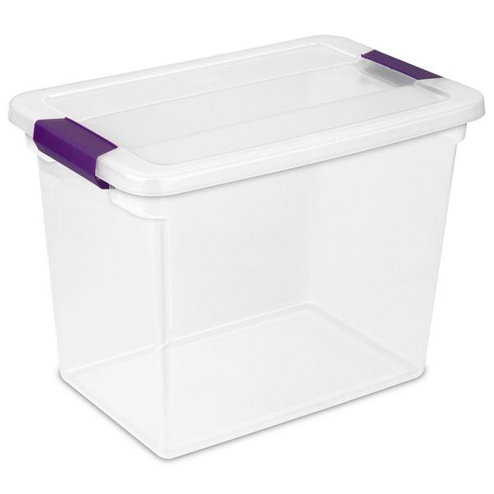 Sterilite 27 Quart ClearView Clear Plastic Stacking Storage Container (6 Pack)