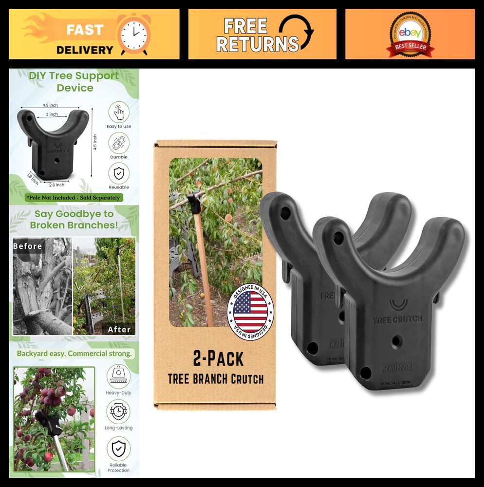 Durable Tree Crutches 2-Pack - Support for Fruit Branches, Prevent Breakage - Fi