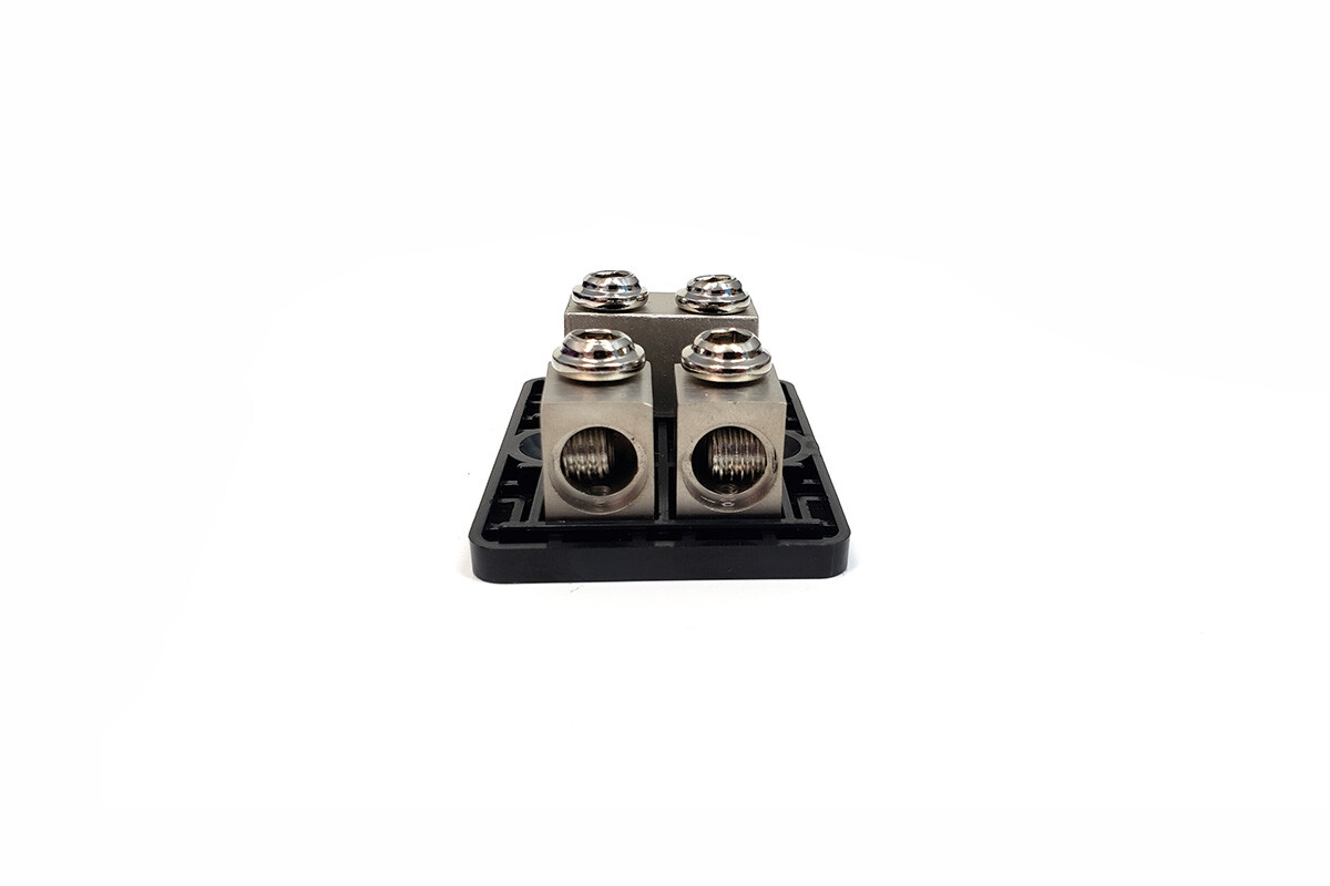 KnuKonceptz Bassik 2 Way 4 Gauge to 4 / 8 Gauge Mini ANL Fuse Block w Fuses