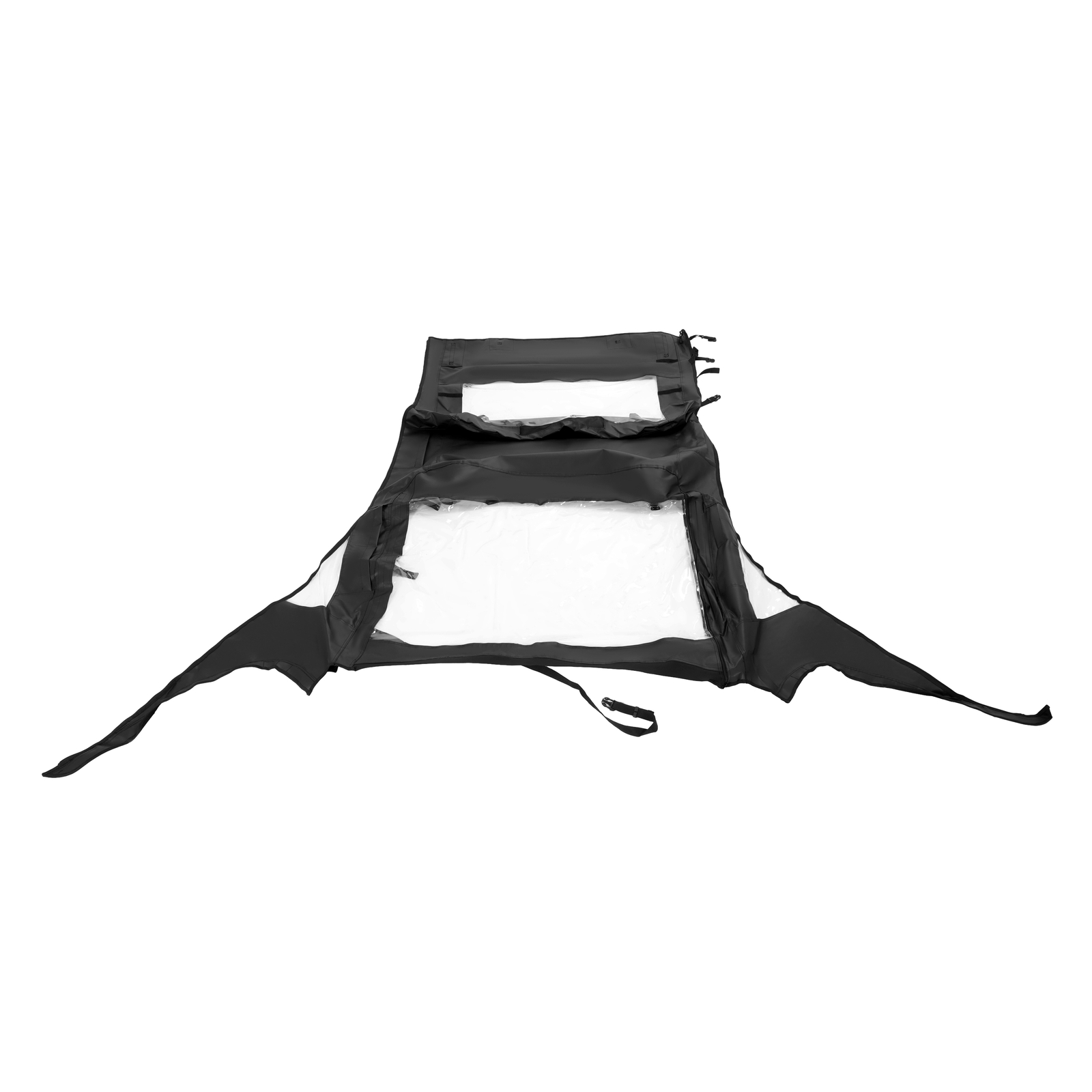 Black+Clear Soft Door UTV Cab Enclosure For 15 Kawasaki Mule 600 610 4x4 XC