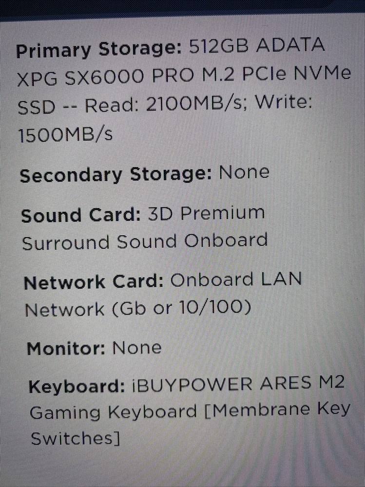 ibuypower gaming pc used