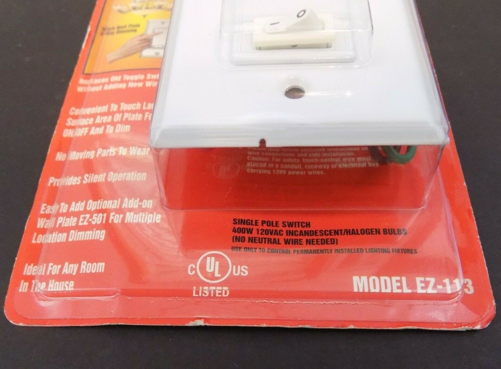 EZ-SWITCH Touch Wall Dimmer ~ Model EZ-113 ~ 3-Way Dimmer ~ NEW