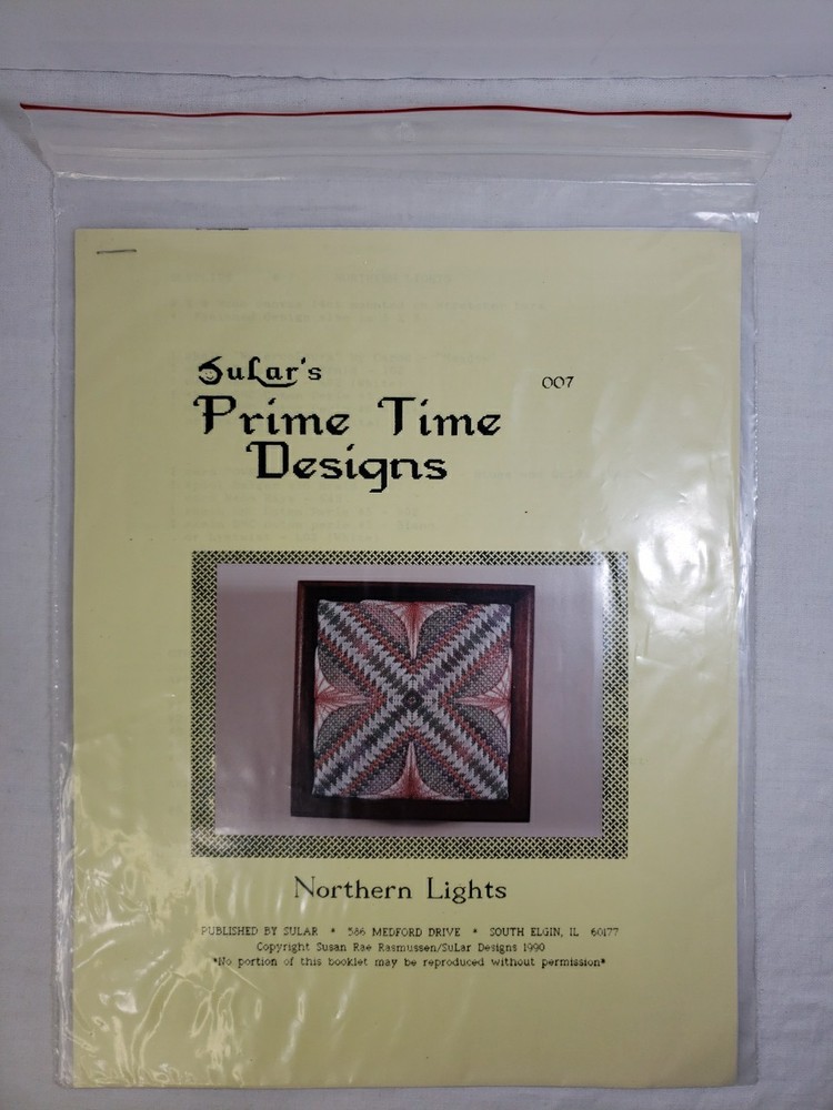 SuLar's Prime Time Designs Northern Lights Needlepoint Guide Chart Pattern