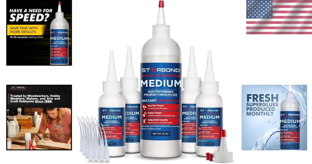 Cyanoacrylate Super Glue Bulk Set