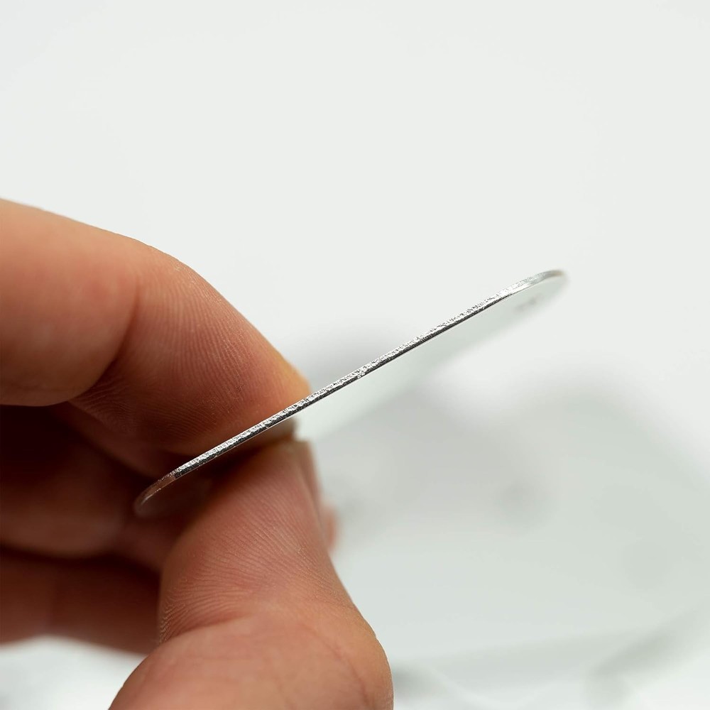 Aluminum Blank Tags Stamping Blanks 25 Pack Silver