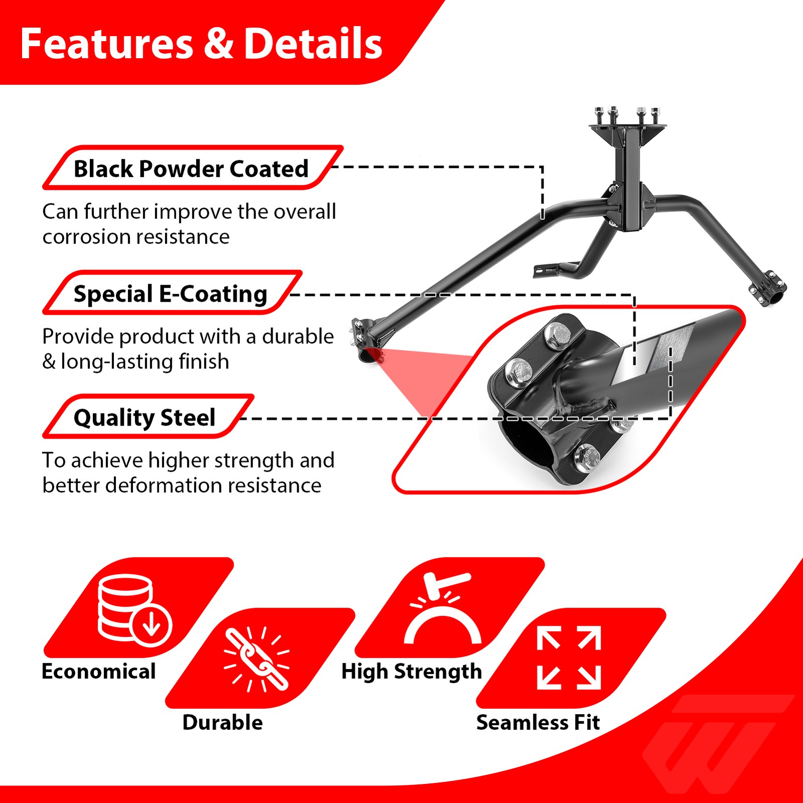 For Can Am Maverick R /R Max UTV Steel Spare Tire Carrier Mount Rack 2024-2025