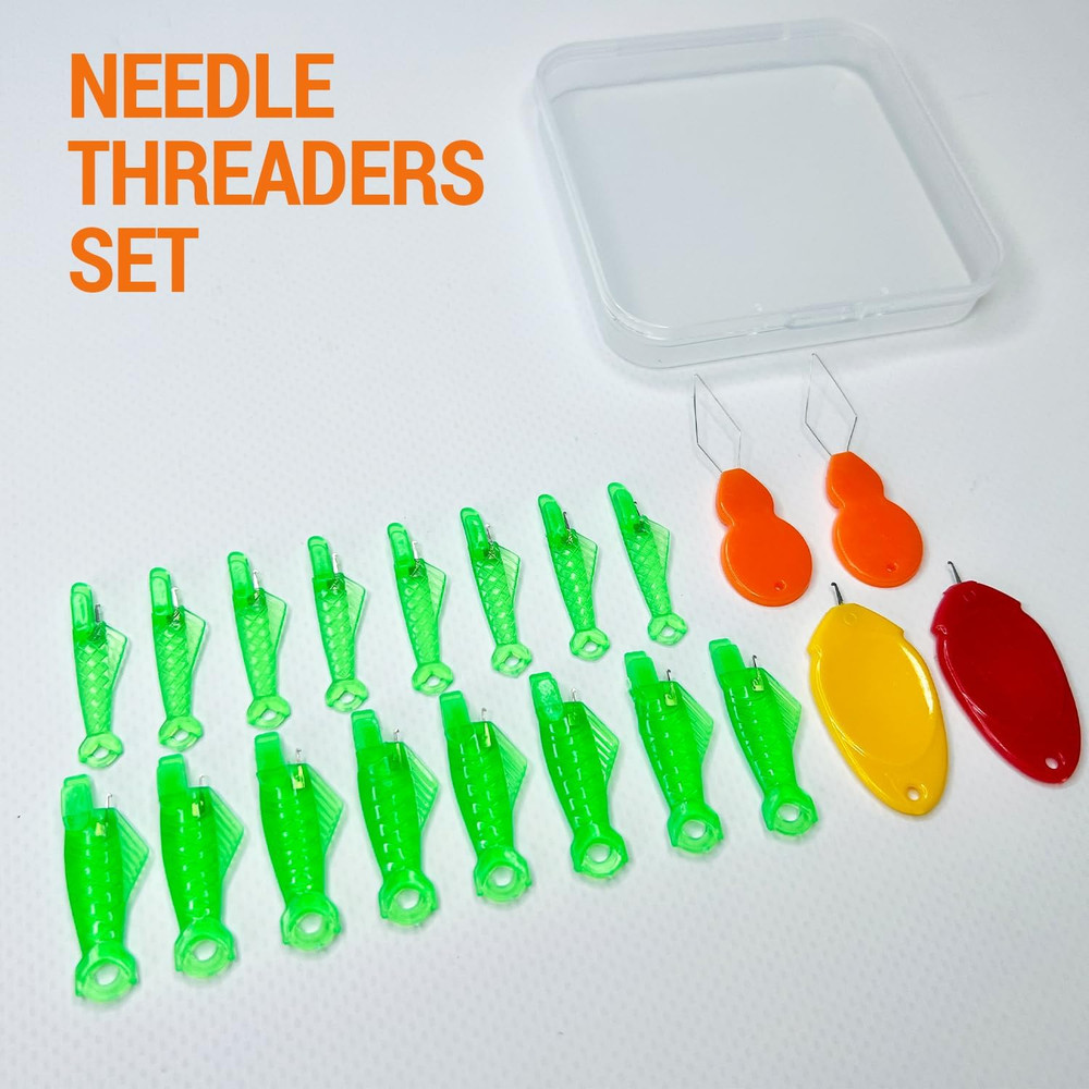 30 Pcs Needle Threader Set: Fish Type for Sewing Machines (Compatible Only wi...