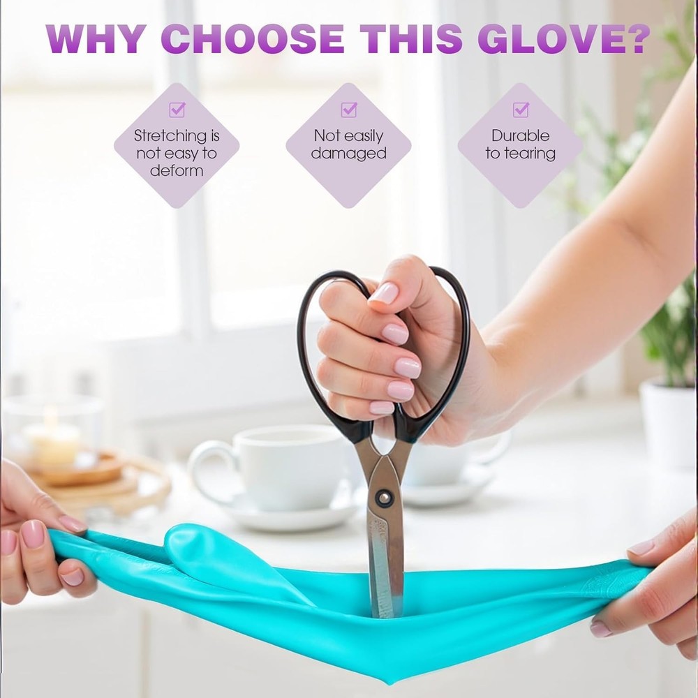 Non-Slip Eco-Friendly Kitchen Gloves - Durable, Soft, Multi-Tasking Pair, Medium