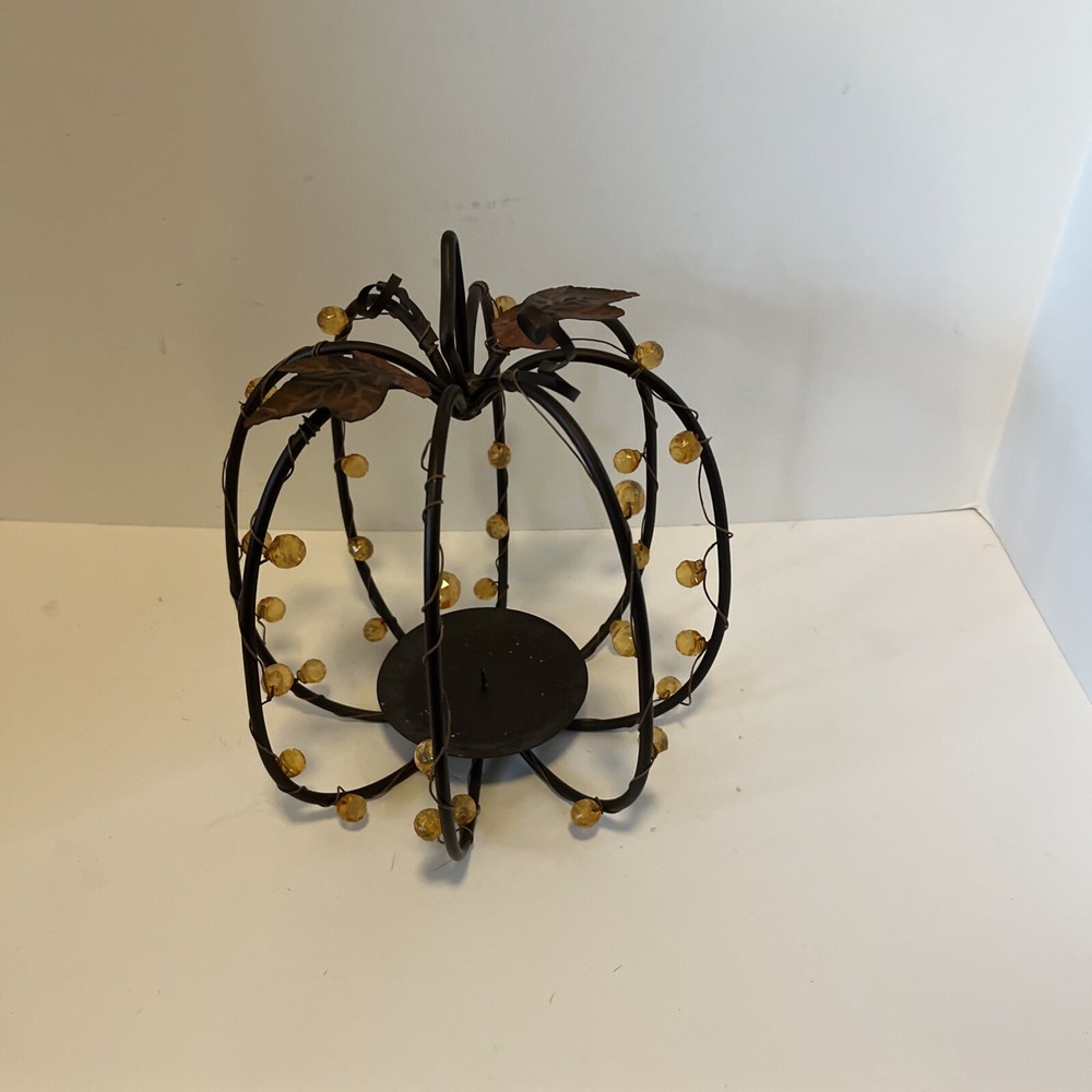 Metal Pumpkin Candleholder Home Decor FALL