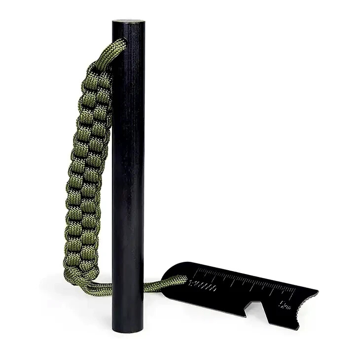 HUGE 5" x 1/2" FERRO ROD Fire Starter PARACORD Lanyard Military Survival Striker