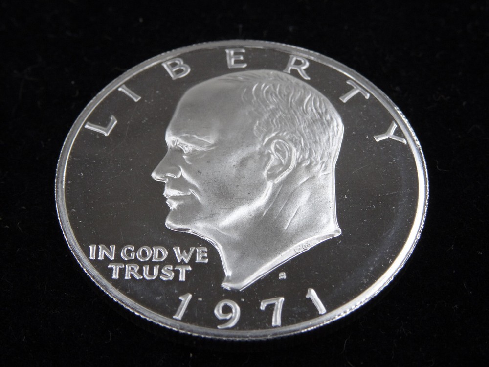 1971-S Eisenhower Silver Dollar Proof 40% Silver $1 US Mint Coin
