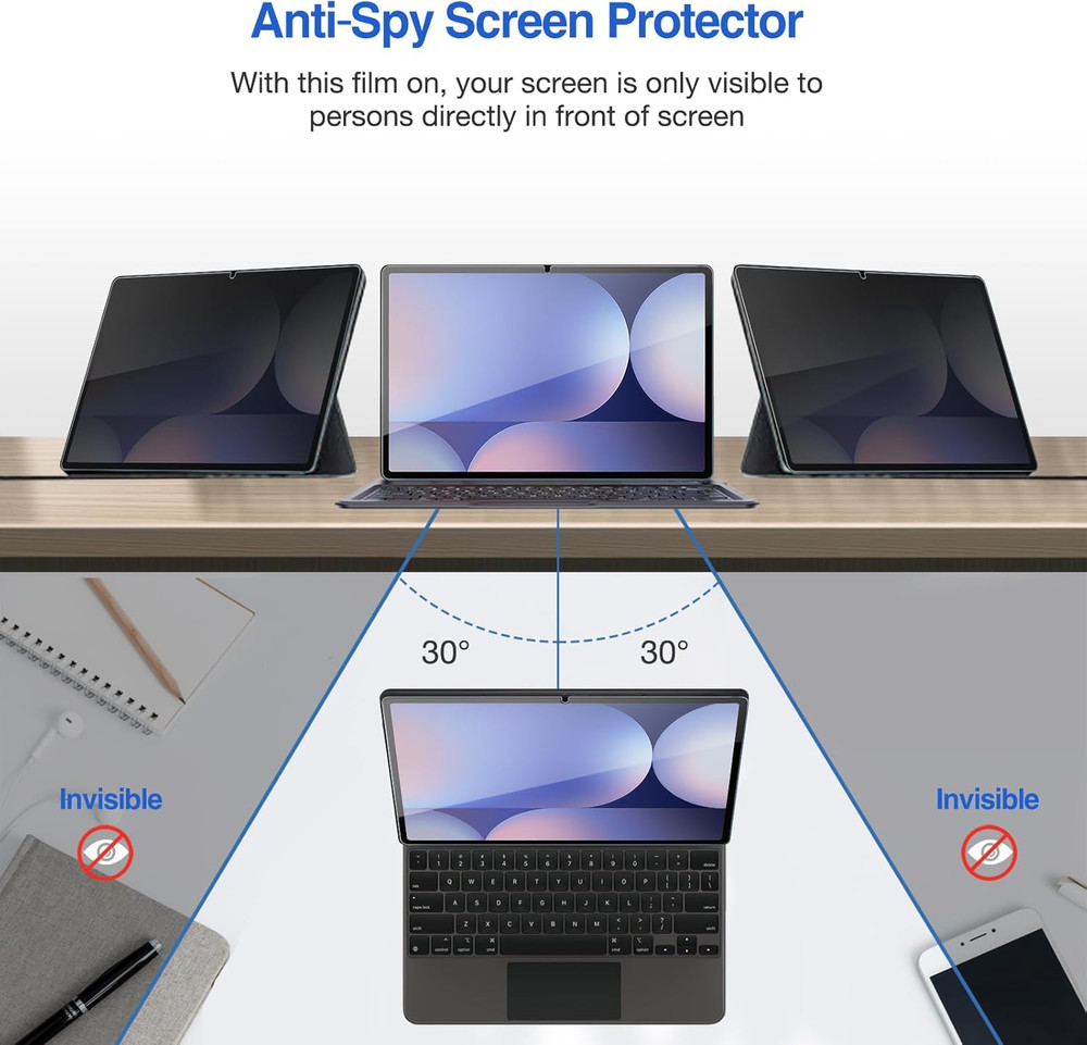 Privacy Screen Protector for Galaxy Tab S10 Plus/S9 FE Plus/ S9 Plus/ S8 Plus/ S