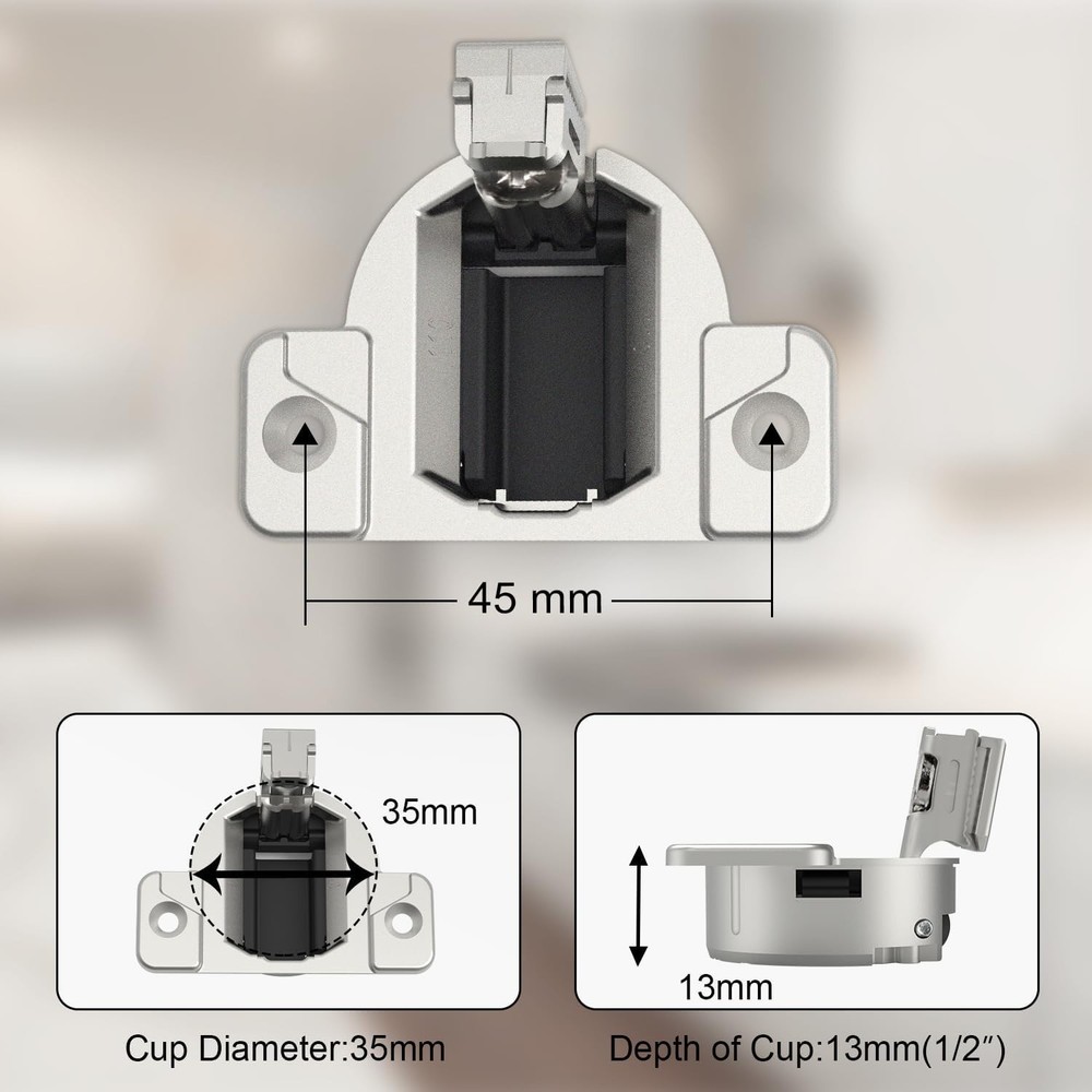 Blum 33.3600 Replacement 110° Face Frame Cabinet Hinges, 8 Pack