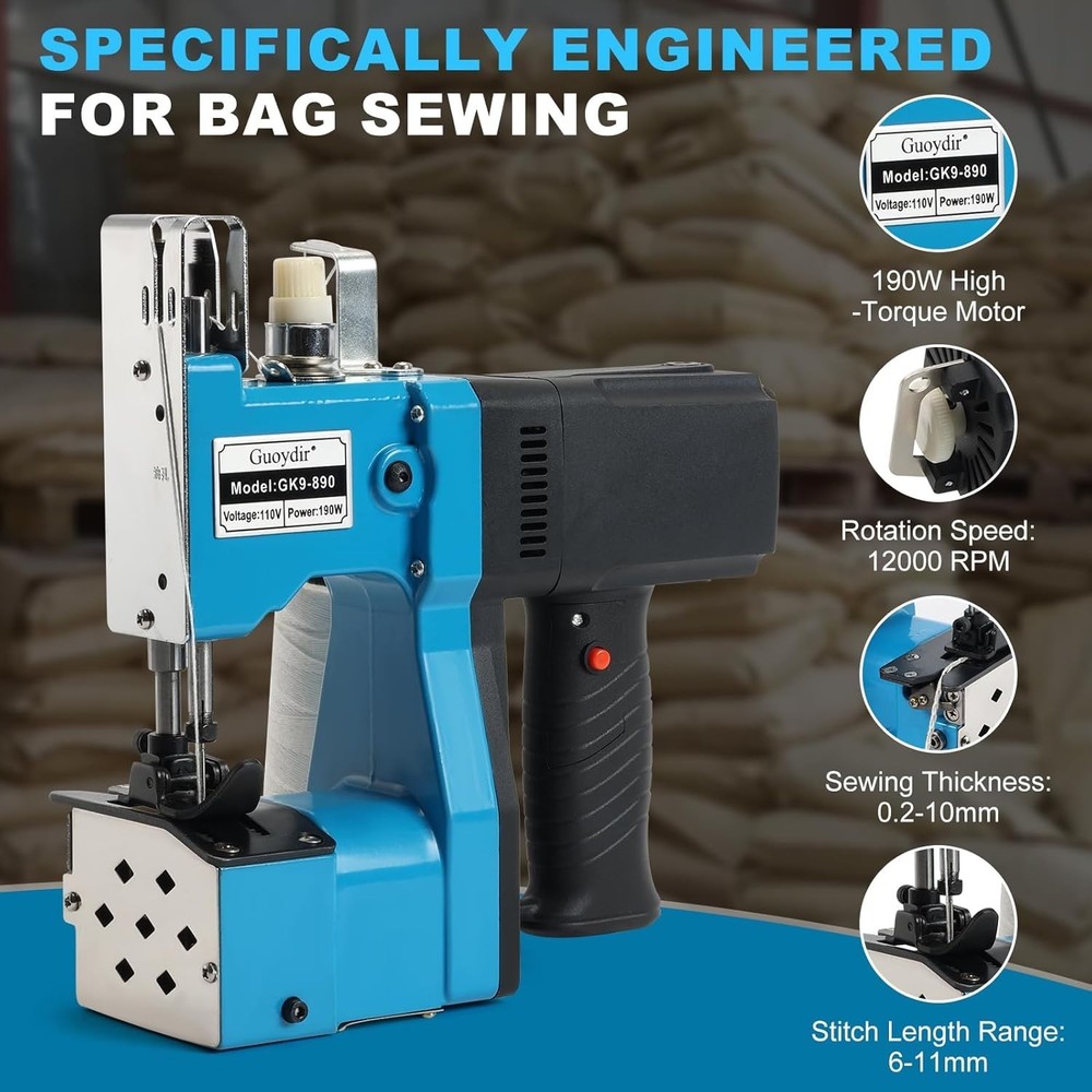 heavy-duty sewing machine, industrial sewing machine, handheld sewing machine