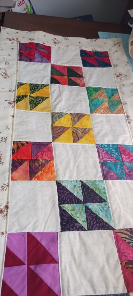 Handmade Patchwork Multicolor lCotton  quilt table runner