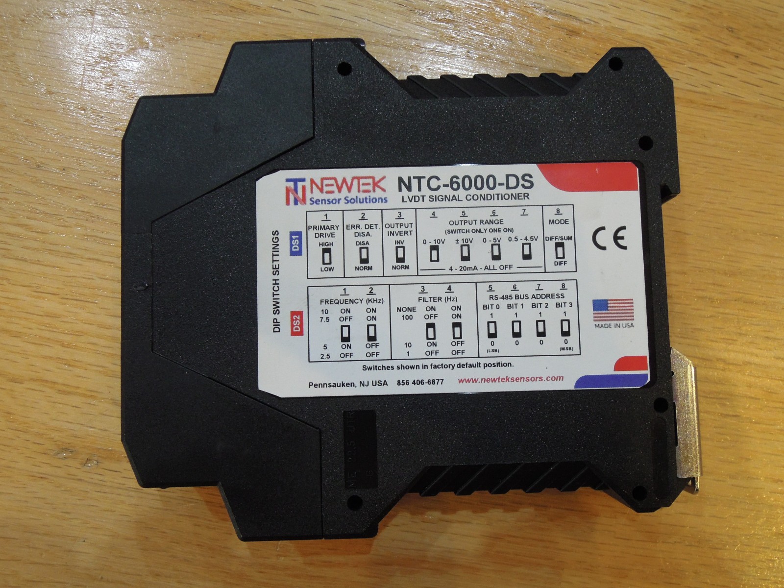 Newtek Sensor Solutions NTC-6000-DS LVDT Signal Conditioner Module