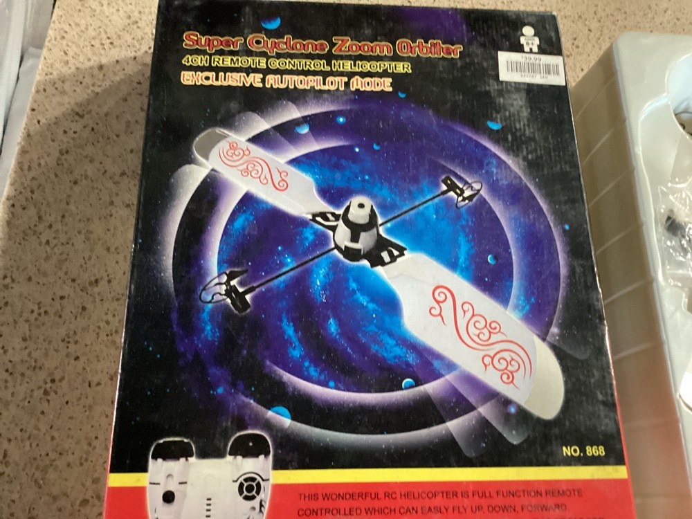 SUPER CYCLONE ZOOM ORBITER 4CH REMOTE CONTROL HELICOPTER