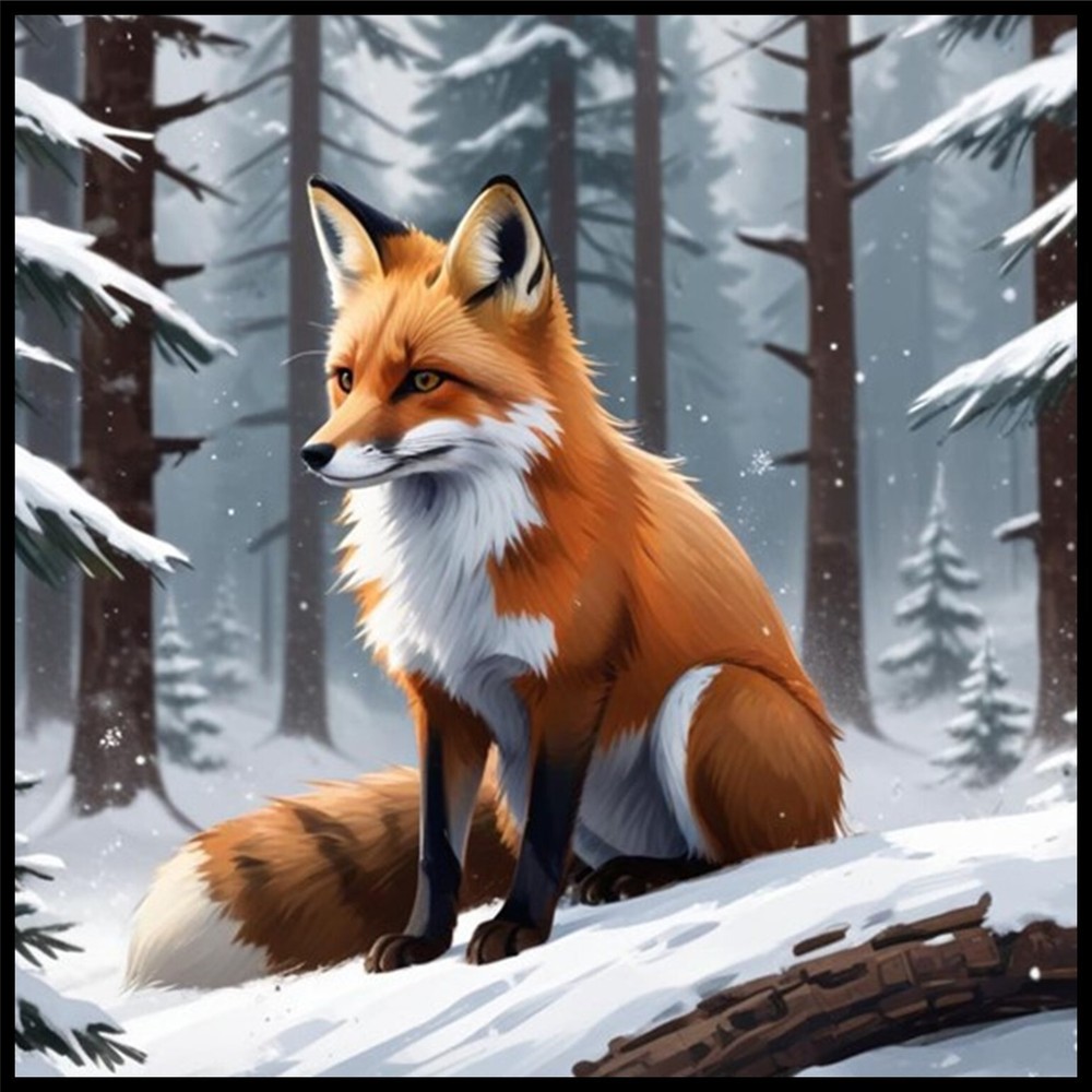 30 Custom Winter Fox Special Personalized Address Labels