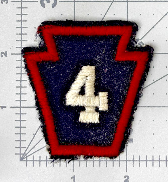 Off Uniform 1944-1946 Pennsylvania State Guard 4th Regiment Patch Inv# K2099