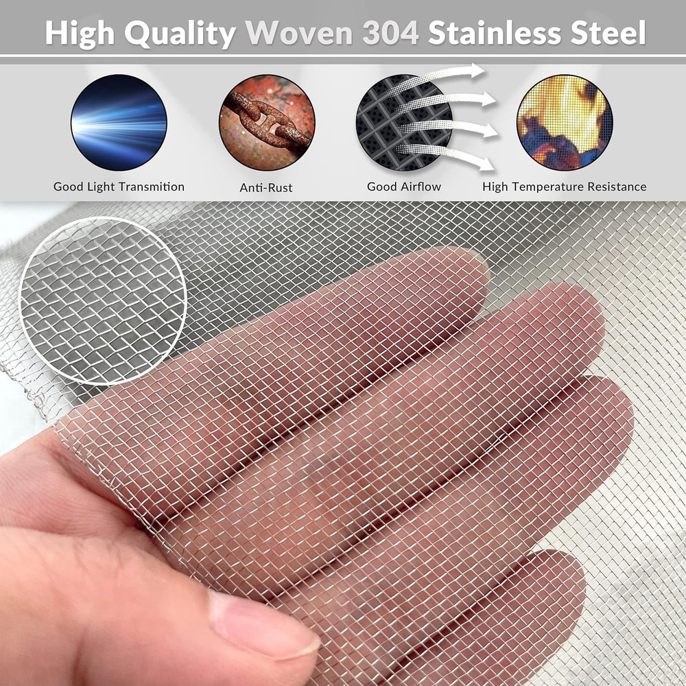 Customizable Heavy-Duty Stainless Steel Mesh Screen 48x118 for Enhanced Security