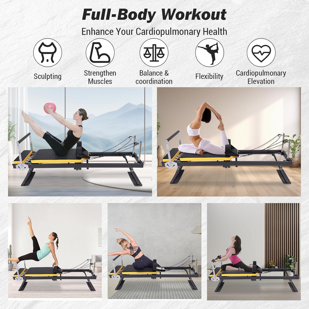 pro Foldable Pilates Reformer Machine