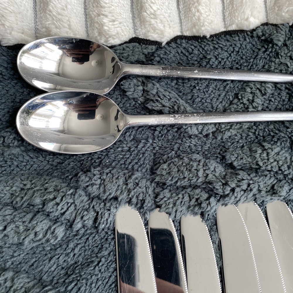 Oneida Raven 29pc Stainless Steel Flatware Set Fork Spoon Knife