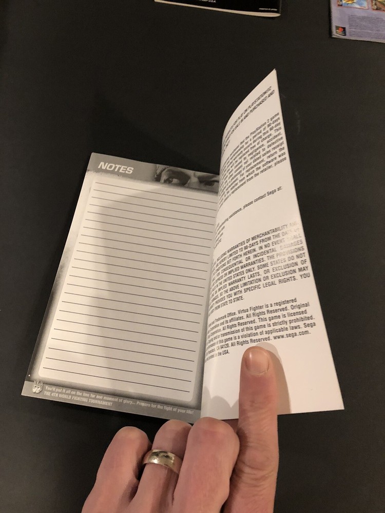 virtua fighter 4 ps2 Manual Only