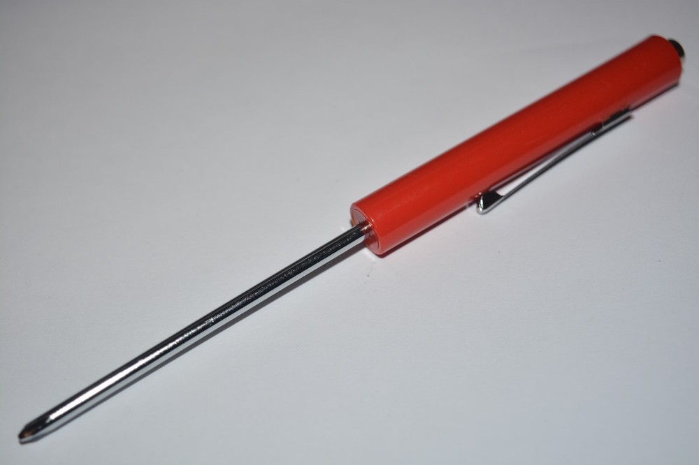 MINI PHILLIPS SCREWDRIVER WITH MAGNET TOP & POCKET CLIP SAME AS SNAP-ON 2PC NEW