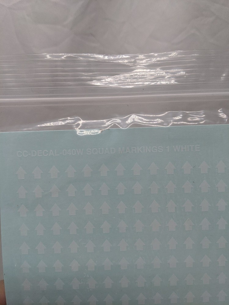 Fallout Hobbies CC-Decal-040W Squad Markings 1 White Decals