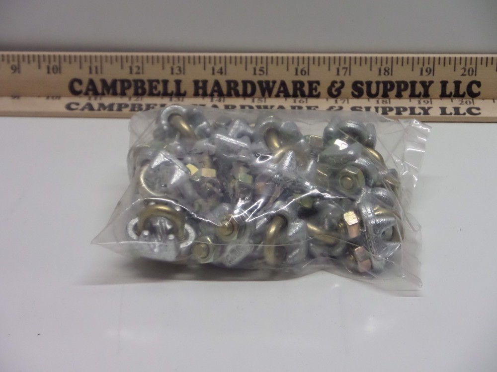 Cable Clip Drop Forged 1/4" Galvanized Wire Rope Cable Clips Rigging Quantity 10