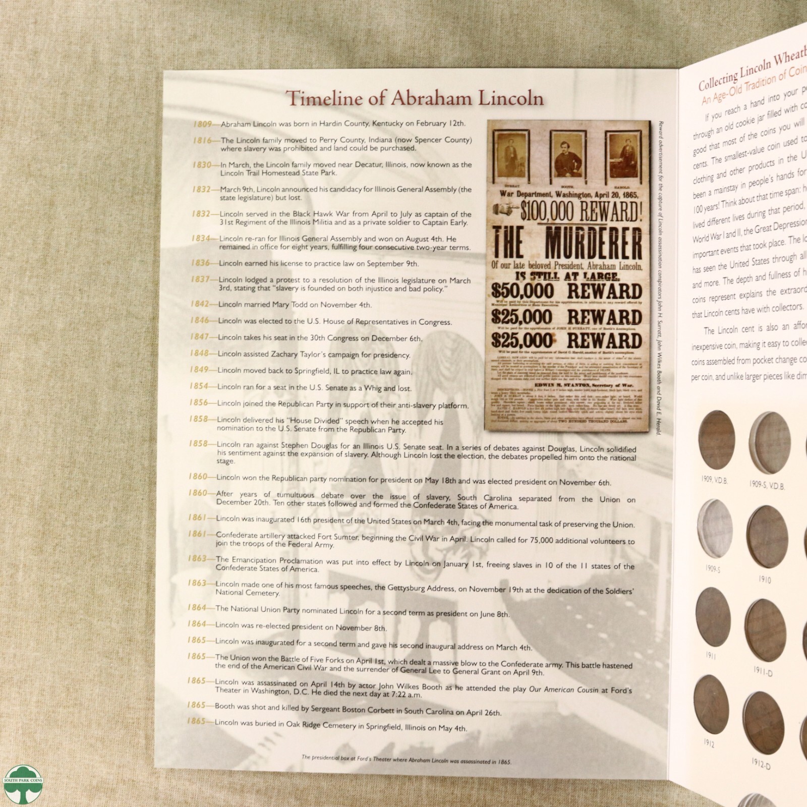 1909-1958 Lincoln Wheat Cent Coin album filled VF/UNC Excluding Five Coins