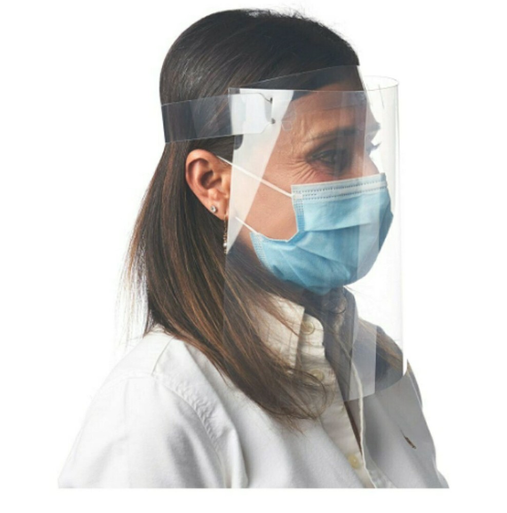 500 Pack Plastic Face Shields - Protective Face Shield for Adults Adjustable