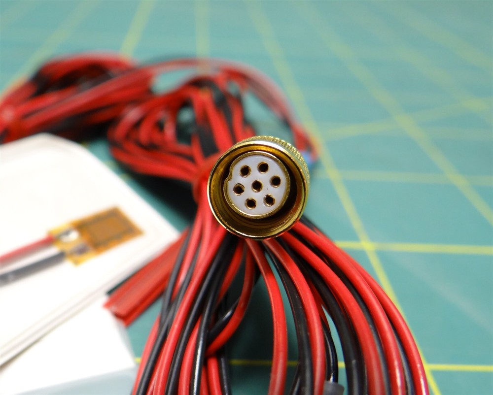 MIL Gold LEMO 6-Pin Pole Wire W/Thermistor Sensor & Strain Gauge Sensor 102"